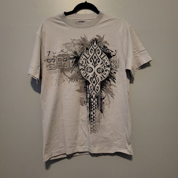 Del Sol Tribal Color Changing Graphic T-Shirt Gray Cotton Tee Men’s Medium - Picture 1 of 9